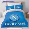 SSC Napoli Custom Name Pattern Bedding,Quilt Set Quilt Cover Pillowcase Home Birthday Gift(1 * duvet cover + 2 * pillowcase, without core)