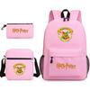 Harry Potter Academy Badge Harrypotter Backpack Student Schoolbag Shoulder Bag Pencil Case 3PCS Set