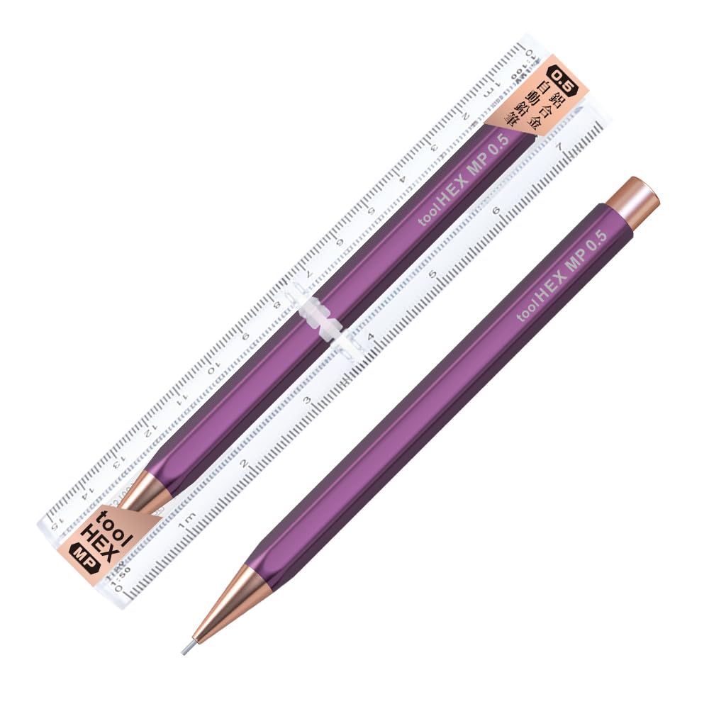 

IWI-8F990PP5-6RG 0.5mm Tool Hex Mechanical Pencil, Berry Purple