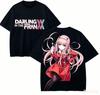 Darling In The Franxx Anime Liebhaber T-Shirt Harajuku Baumwolle Neues Modell Übergroß Unisex Kurze Ärmel Klassisch Atmungsaktiv Paare