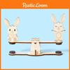Wooden Homemade Rabbit Magnetic Seesaw Assembly Set For Learning