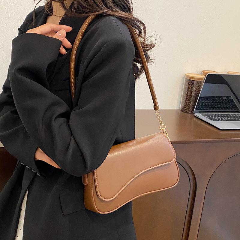 Small-scale Texture Single-shoulder Underarm Bag, Retro Single-shoulder Crossbody Saddle Bag