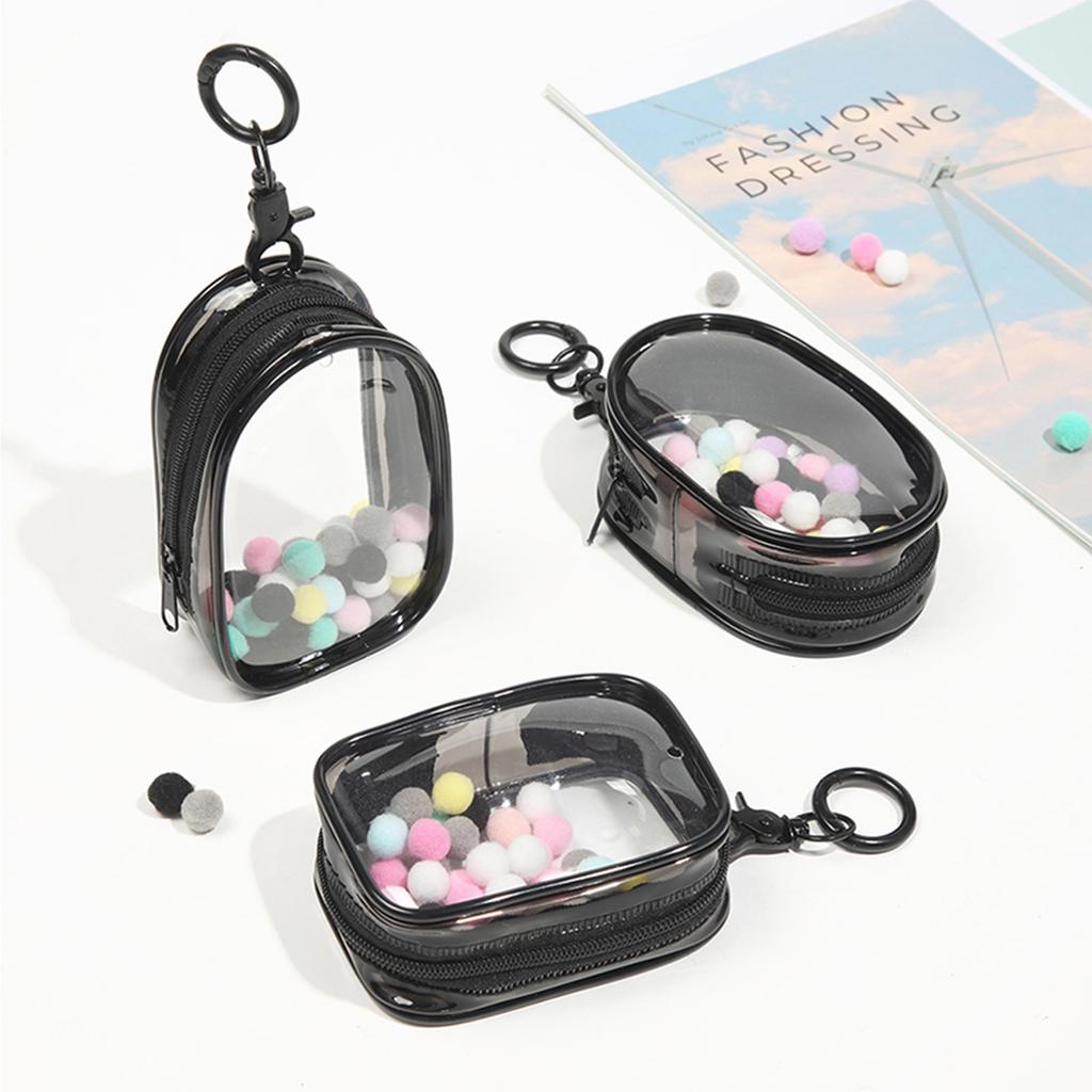 Transparent PVC Doll Display Bag With Keychain For Mini Figures Collectors Practical And Clear Storage Solution for Toy