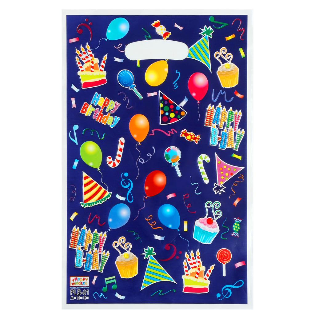 20pcs Printed Gift Bags Polka Dots Plastic Candy Bag Child Party Loot Bags Boy Girl Kids Birthday Party Favors Supplies Decor