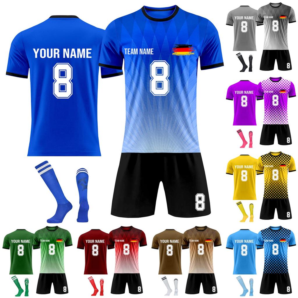 Personalised Shirts Kit Mens Girls With Name Number Custom Football Jerseys For Boys Training Suit