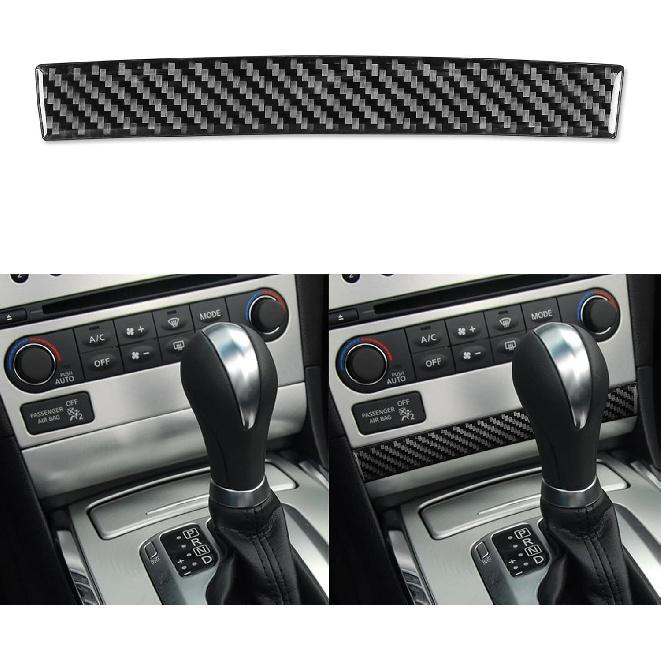 NVCNX Real Carbon Fiber Compatible with Infiniti G35 G37 X S 2007 2008 2009 2010 Sedan Coupe Convertible Car Accessories Interior Trim Dash CD AC