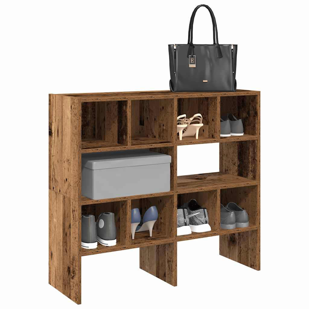 Vidaxl Stojaki Na Buty 2 Szt., Sztaplowany, Stare Drewno, 89,5X30X40Cm