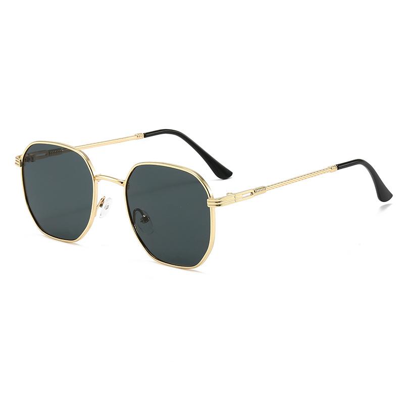 Lunettes de soleil rétro à monture métallique intégrale Lunettes de soleil tendance Homme et Femme Sortir Voyager Prise de vue de rue