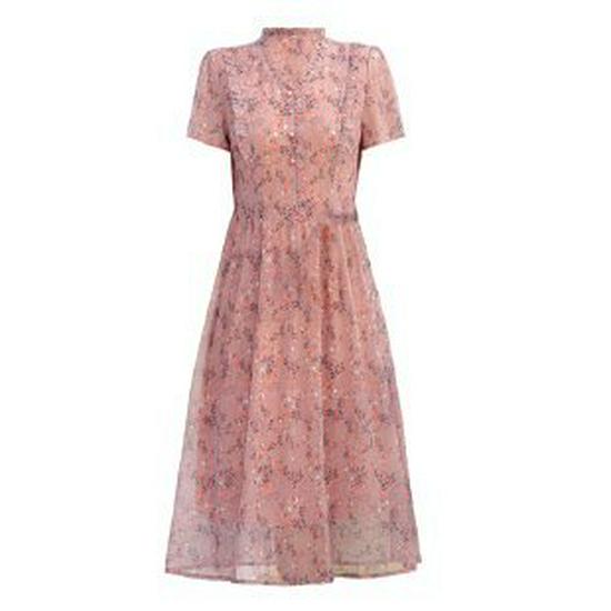 

Chic Summer Dress 2026: Stylish Short Sleeve for Middle-aged Women 2XL рожевий