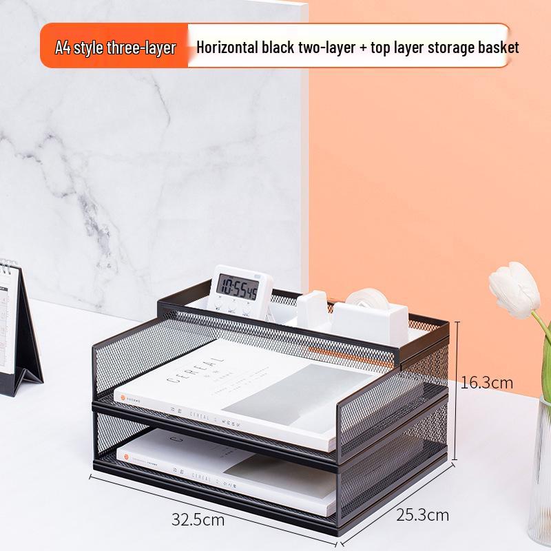 A3A4 Metal File Holder & Multi-layer Office Storage Rack