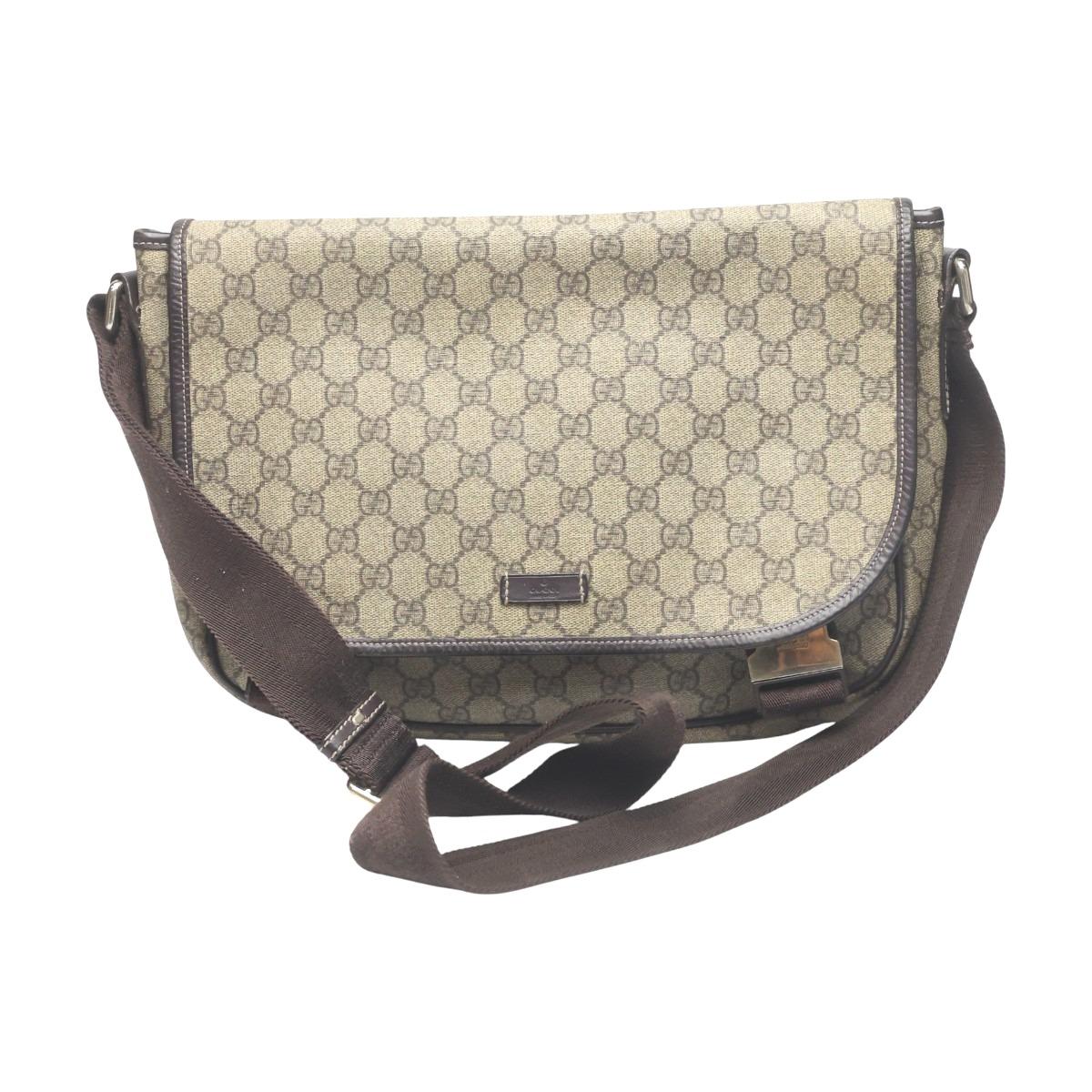 

GUCCI GG plus GG Supreme Shoulder Bag GG Supreme Canvas Brown 201732 002122 Used