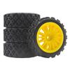 4pcs 70MM Rally Tires Rubber Tire Wheel Tyre for Tamiya XV01 XV02 TT01 TT02 PTG-2 1/10 RC Rally Racing Car Upgrade Parts