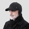 Hat Men's Autumn and Winter Fleece Grandpa Warm Hat Dad Ear Protector Cap Versatile Wool Baseball Cap
