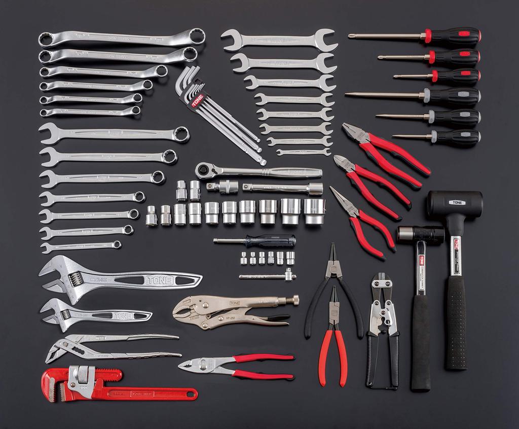 TONE Tool Set Contents C63C Drive angle Contents 73 items 6.35&12.7mm (1/4"&1/2")