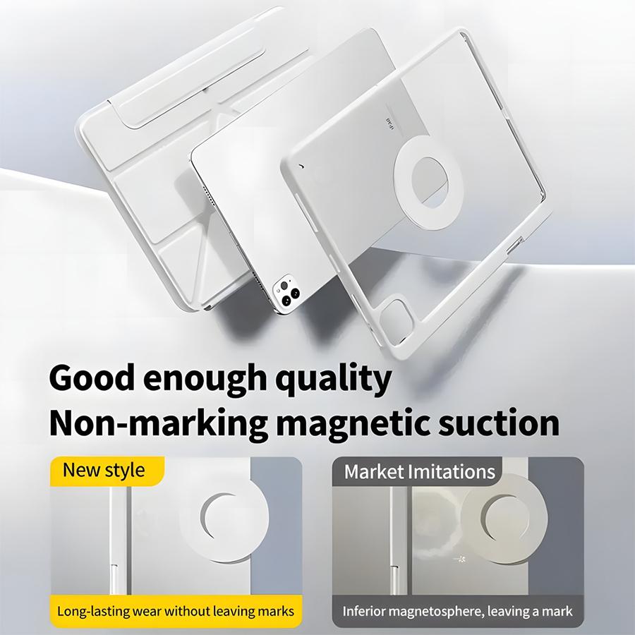 2-in-1 Detachable Magnetic ipad Case with Apple Pencil Holder, Smart Stand & Auto Wake/Sleep Function, Compatible with IPad9.7/10.2/10.5/10.9/11/