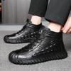 Men's Winter Cotton Shoes High-top Soft-soled Velvet Thermal Casual Men's Shoes Outdoor Hiking Martin Boots Cotton Boots