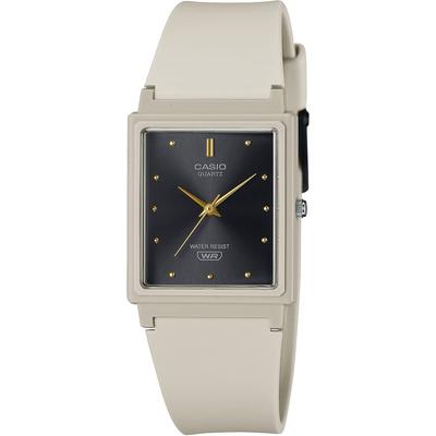 Analog Unisex Watch MQ-38UC-8A Matte Ivory Urethane Band Rectangular Face, Affordable International Model