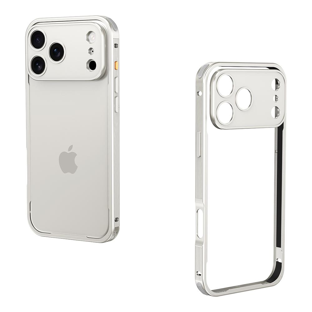 For iPhone 17 Pro Bumper Case Heat Dissipation Aluminium Alloy Phone Shell with Buckle/Camera Lid
