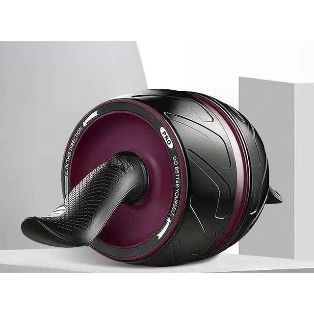 Fără zgomot Antrenor de mușchi abdominali Rolă abdominală Roată pentru abdomen Antrenament la domiciliu GYM Echipament de fitness Rola Rebounds automat violet