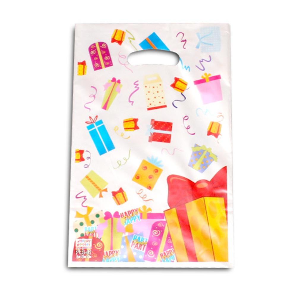 

20pcs Pearl Candy Bag Plastic Loot Bags New Printed Gift Bag Child Party Gift Box Series - White