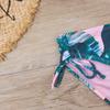 Tropical Leaf Girl Bikini Set Knot Front Girls Swimsuit Kids 7-14 Years Two Piece Children's Swimwear Sexy Girls Bathing Suits