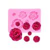 Candy Mold, DIY Cake Decorating Tool, Rose Flower & Leaf Cupcake Decoration Fondant Chocolate Mold