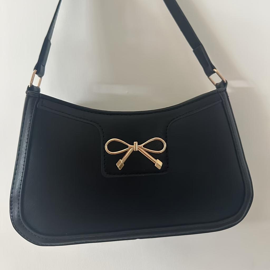 Women's Fashionable Shoulder Bag, Suitable for Banquets and Shopping, Bow-element Underarm Bag, Durable Material Handbag