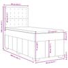 Box Spring Bed with Mattress Blue 90 x 200 cm Fabric