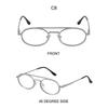 Classic Small Steampunk Sunglasses Oval Luxury Brand Double Bridge Shades Metal Frame Punk Eyewear For Women
