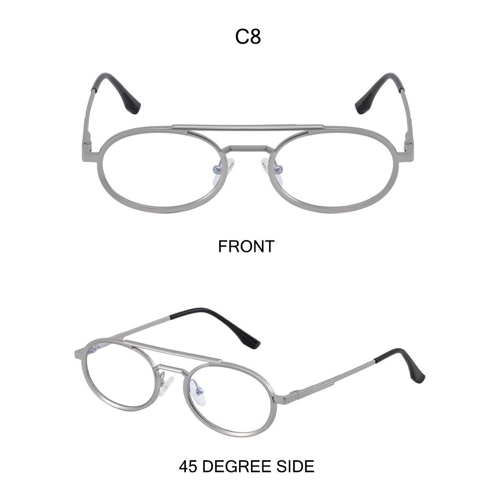 Classic Small Steampunk Sunglasses Oval Luxury Brand Double Bridge Shades Metal Frame Punk Eyewear For Women