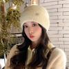 Solid Color Knitted Hat Autumn and Winter Hat Women's Ear Protector Warm Cold Hat Knitted Wool Hat
