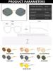 Fashion Vintage Rhombus Metal Sunglasses Women Brand Designer New Retro Sun Glasses Female Ins Trendy Eyewear Male UV400