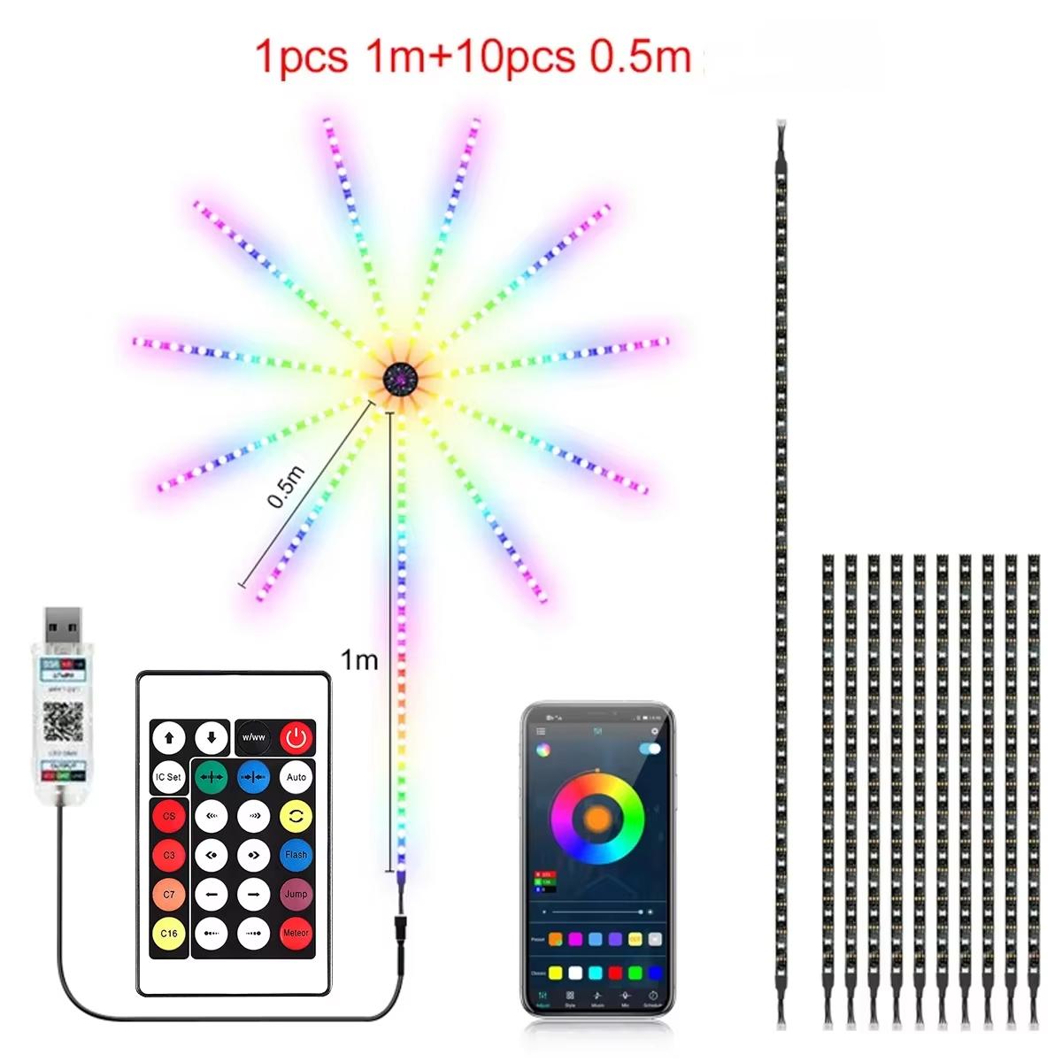 

Firework LED Light Smart RGBIC Dream Color Changing Holiday Lamp Bluetooth APP Light for ESports Room Home Party Bar Christmas
