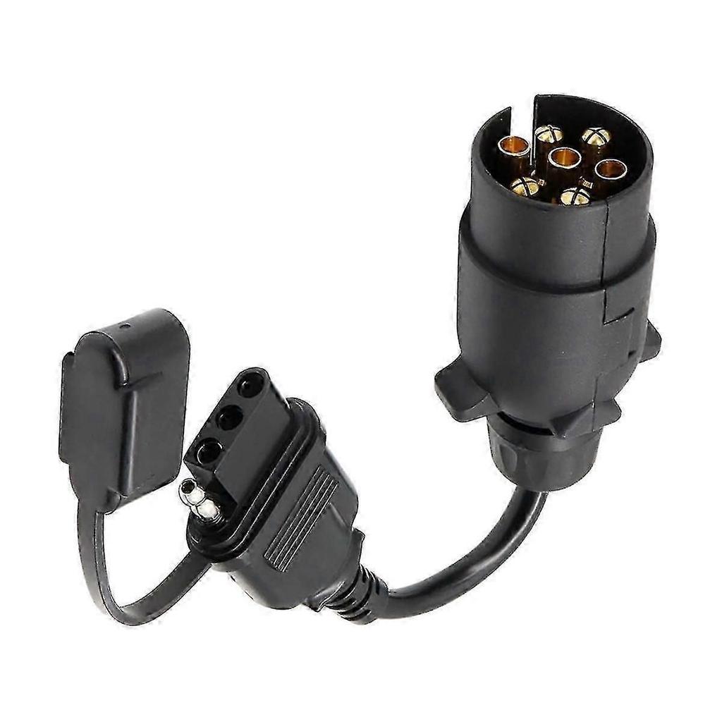 7 Pin to 4 Pin Trailer Adapter for European to US Vehicles: Tow Hitch Light Converter Plug