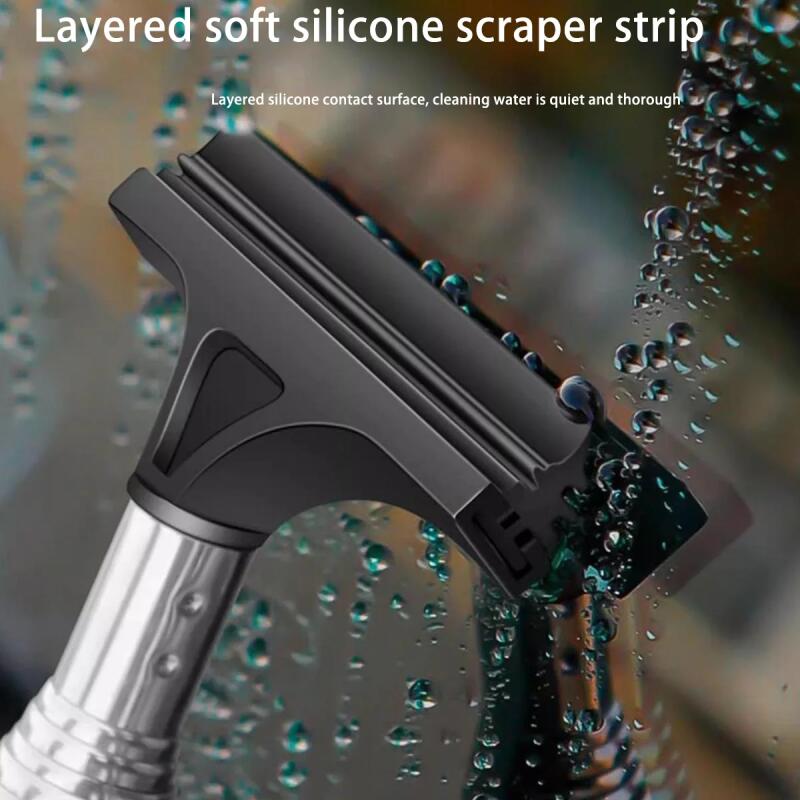 Wycieraczka do lusterka wstecznego samochodu z teleskopowym uchwytem Trwała stal nierdzewna Narzędzia do czyszczenia szyb samochodowych Szczotka do czyszczenia