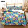 Cute Cat Print Quilt Cover Pillow Cover  Bedding Set Luxury Queen Bedding Set Cute Style Customized  children‘s  Bedding Set