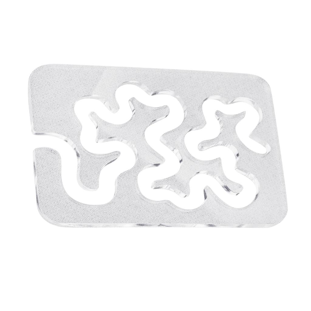 Free Motion Quilting Templates Transparent Acrylic Quilting Templates Ruler for Simple Meander and Quilting Designs