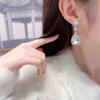 1 Pair Women Shining Rhinestones Drop Earrings Waterdrop Shape Tassel Sparkling Dangle Earrings Jewelry Gift