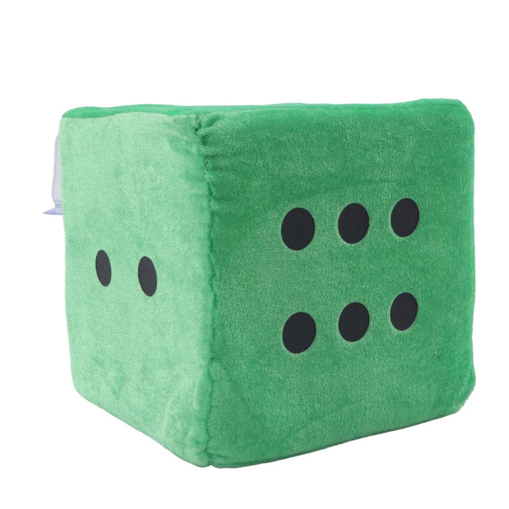 Plush Dice Toys Comfortable Stuffed Cubic Dice Toys Pillow for Home Sofa Decoration OrnamentGreen