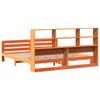 Solid Wood Bed without Mattress Wax Brown 200x200 cm Pine Wood