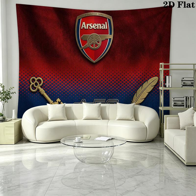 Arsenal F.C Wall Tapestry Aesthetic Wall Hanging Printed Fabric Blanket Decorative Tapestries for Bedroom Living Room Home Decor