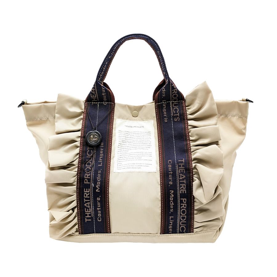 

THEATRE PRODUCTS Frill Tote Bag, Limited Edition, Large, Beige