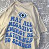 May All Negative Evergy Be Returned To Sender Man T-Shirts Hip Hop Quality Loose Shirt Pattern Tops Simplicity Cotton Clothes