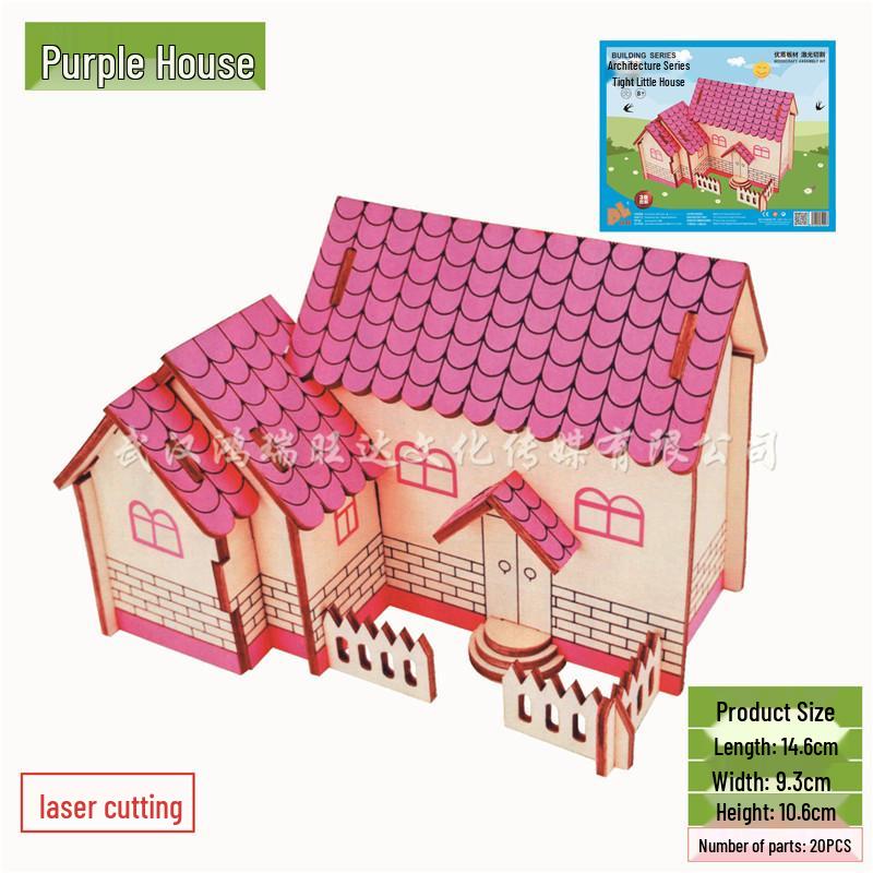 3D Wooden DIY Puzzle Toy - Laser Cut, 2 Pieces