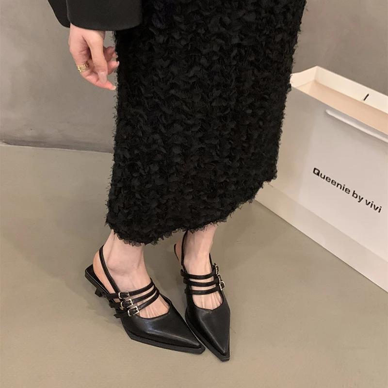 Designer Summer Women High Heel Sandals Fashion Shallow Pointed Toe Shoes Outdoor Dress Gladiator Lady Pumps