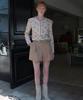 Sopeuteuseoul Basic Belted Shorts [Beige]