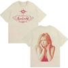 Singer Addison Rae Double Sided Print Tee Mens Women Punk T-Shirt Pure Cotton Crewneck Y2K Short Sleeve T Shirts