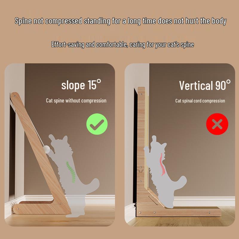 Durable L-Shaped Cat Scratcher with Bed and Scratch-Resistant Corrugated Board