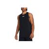 Under Armour Baseline Cotton Basketball Loose Soft Comfortable Knit Sleeveless Vest Men Tops Black 1361901-005