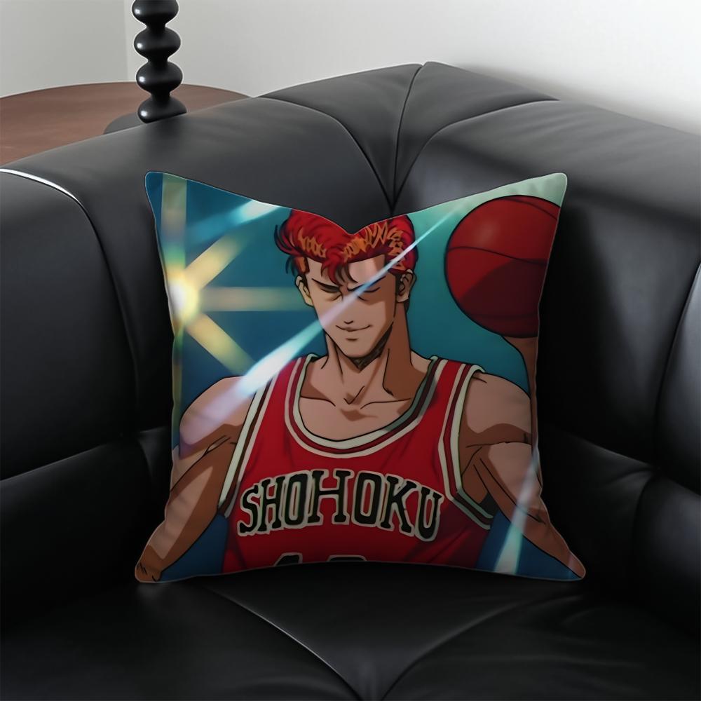 Classic anima SSlam DunkS Cushion Cover Pillow Case Antidustmite Invisible zipper silky plush cushion